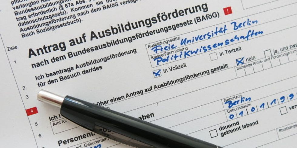Antrag auf Ausbildungsförderung (Bafög)