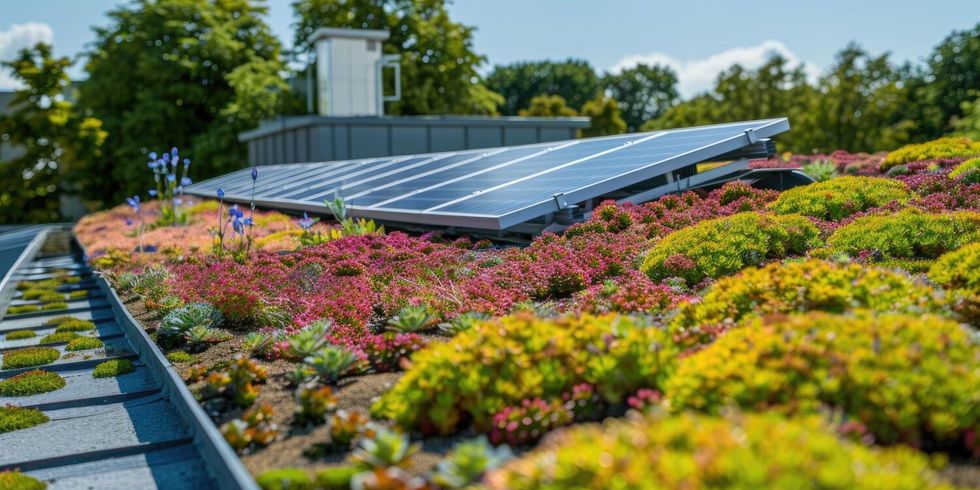 Photovoltaikanlage auf einem Gründach