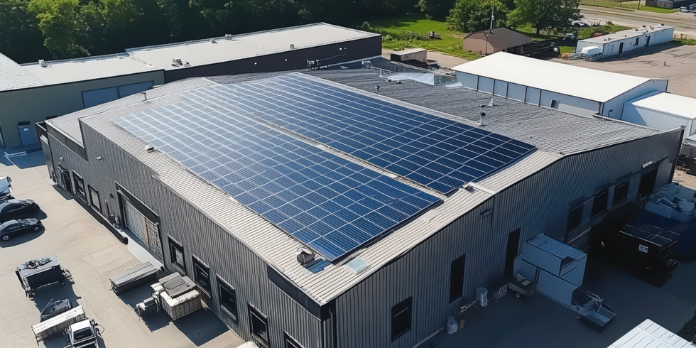 PV Anlage auf Industriegebäde