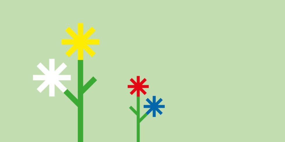 Grafik mit Blumen