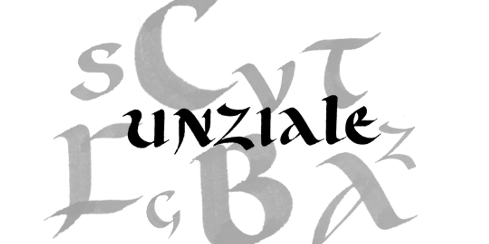 Schriftzug "unziale" in der gleichnamigen Schriftart