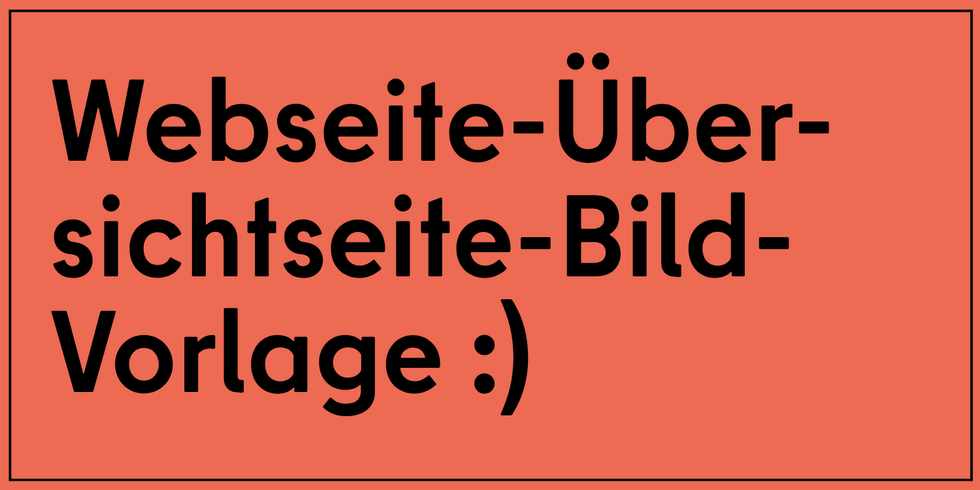 Nur der Text "Website-Teaser-Vorlage" und ein Smiley