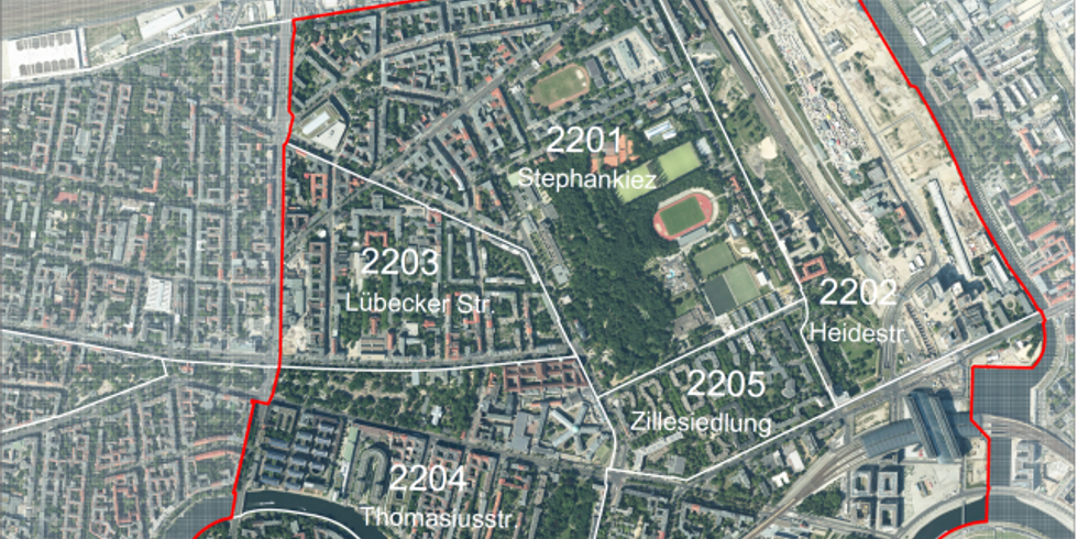 Karte von Moabit Ost