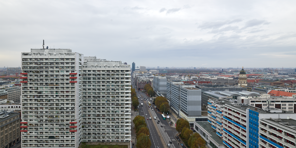 Die Hochhäuser der Leipziger Straße