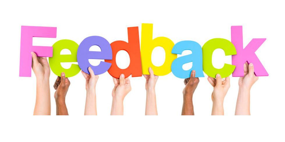 Leute halten Wort feedback