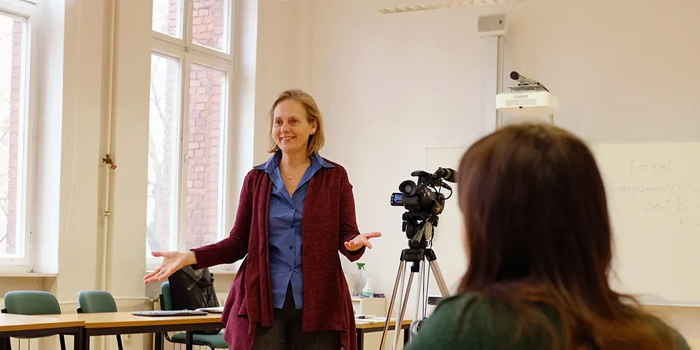 Claudia Berghaus im Kurs Rhetorik