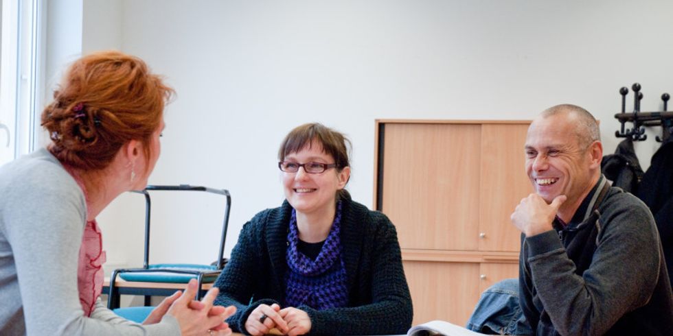 Im Englisch-Kurs an der Volkshochschule Pankow
