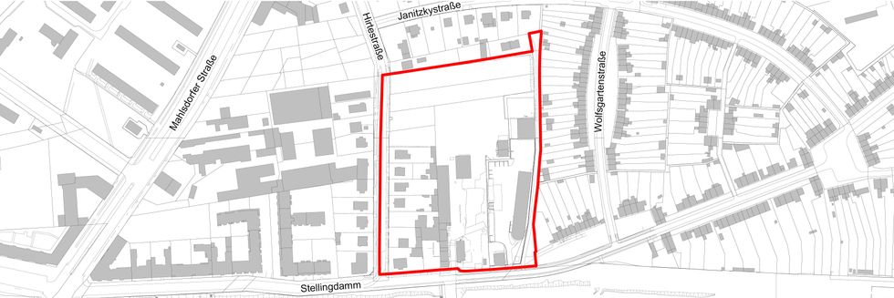 B-Plan 9-80: Planausschnitt mit Geltungsbereich