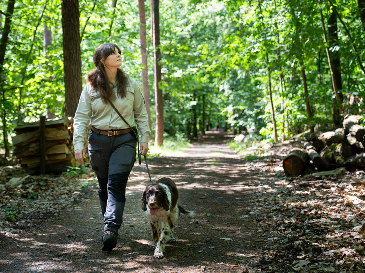 Kristina mit Hund