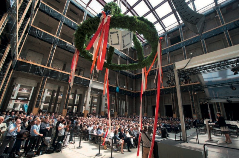 Richtfest auf der Baustelle (Bild: Stiftung Berliner Schloss – Humboldtforum, Marco Urban)