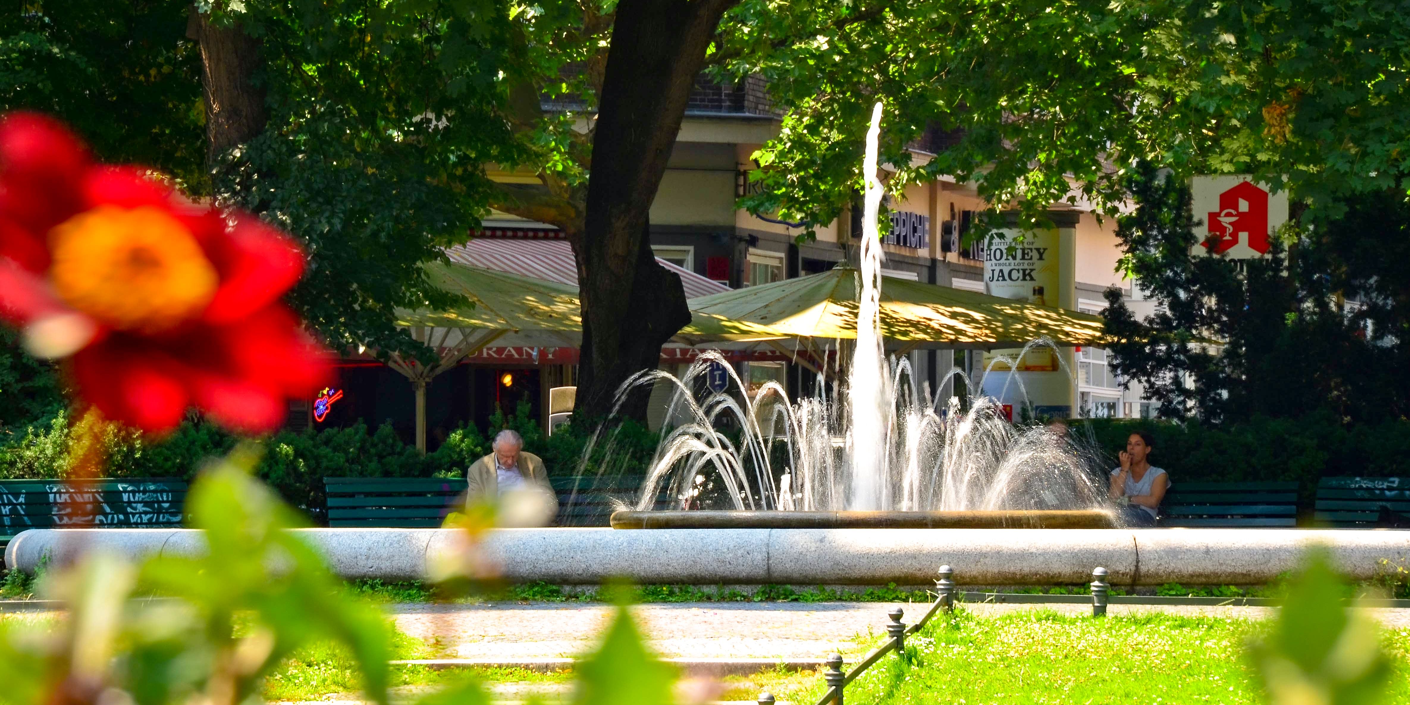 Ludwigkirchplatz Springbrunnen