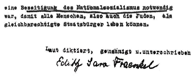 Auszug aus dem Polizeiverhör vom 24. August 1942 Bundesarchiv, NJ 1642