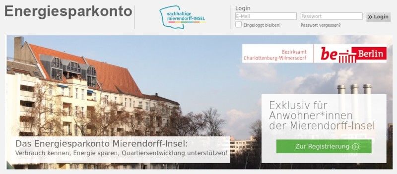 Das Energiesparkonto für die Mierendorff-Insel.