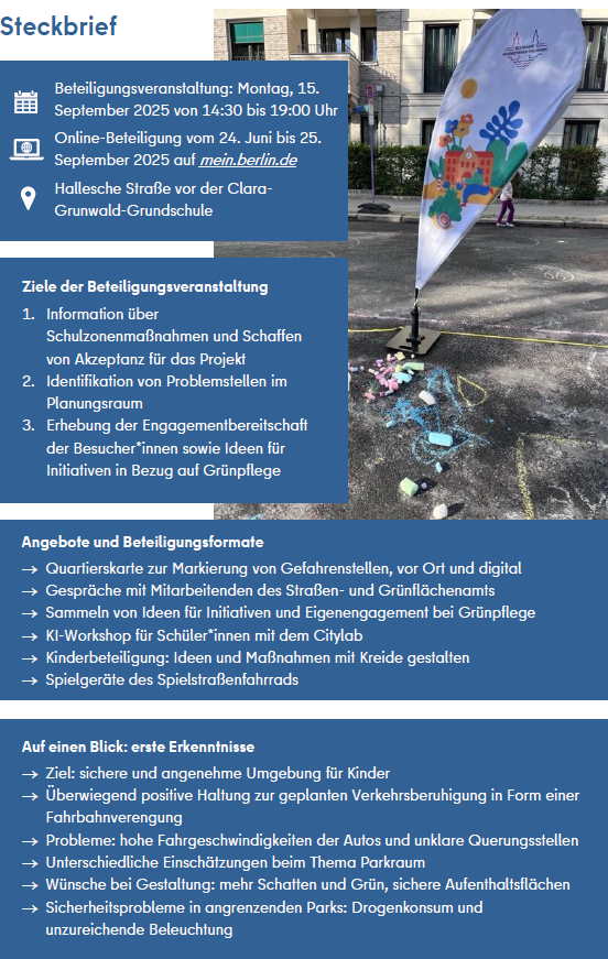 Steckbrief Hallesche Straße