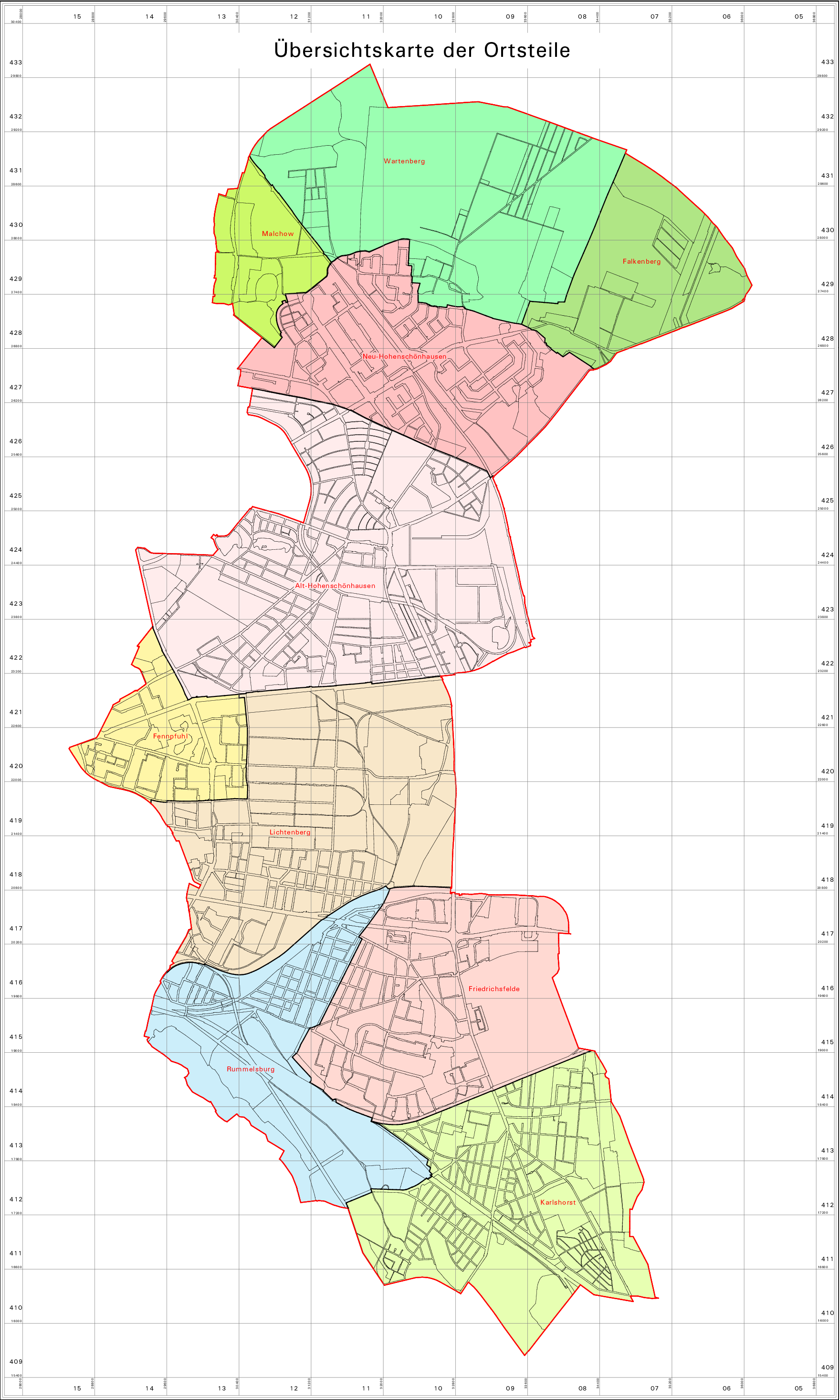 Ortsteile von Lichtenberg