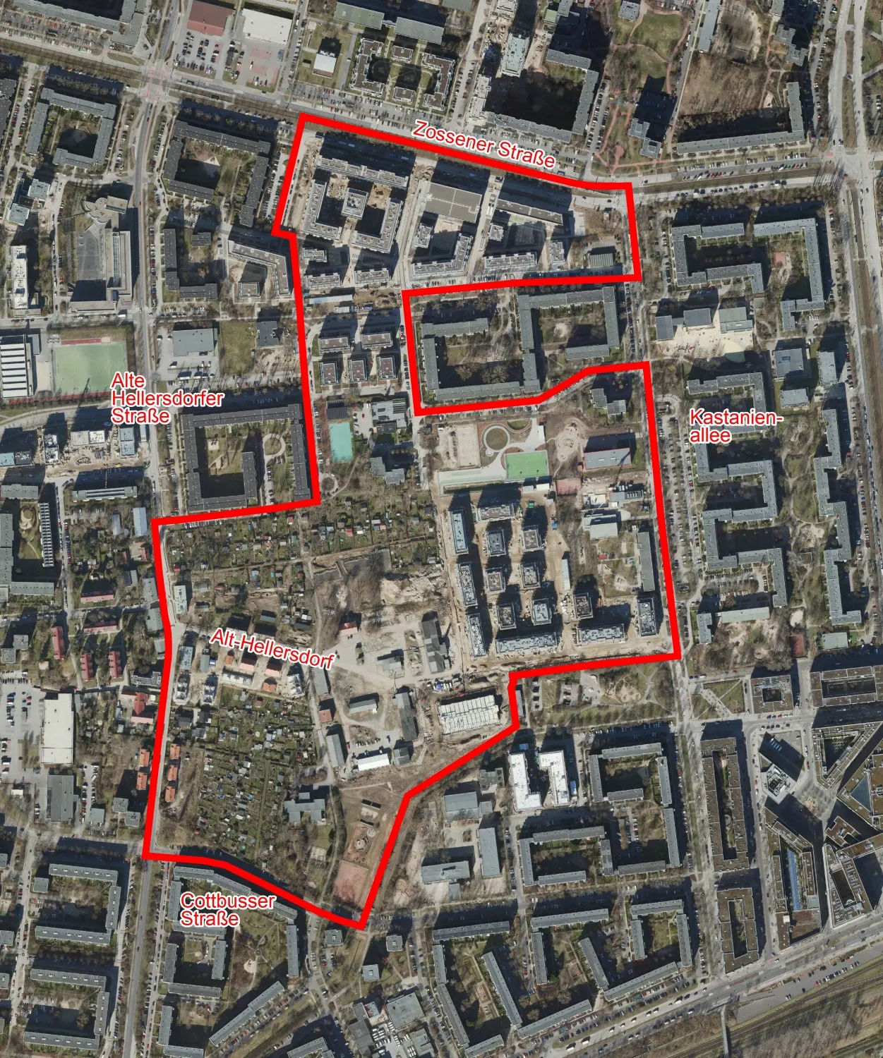Luftbild mit Geltungsbereich