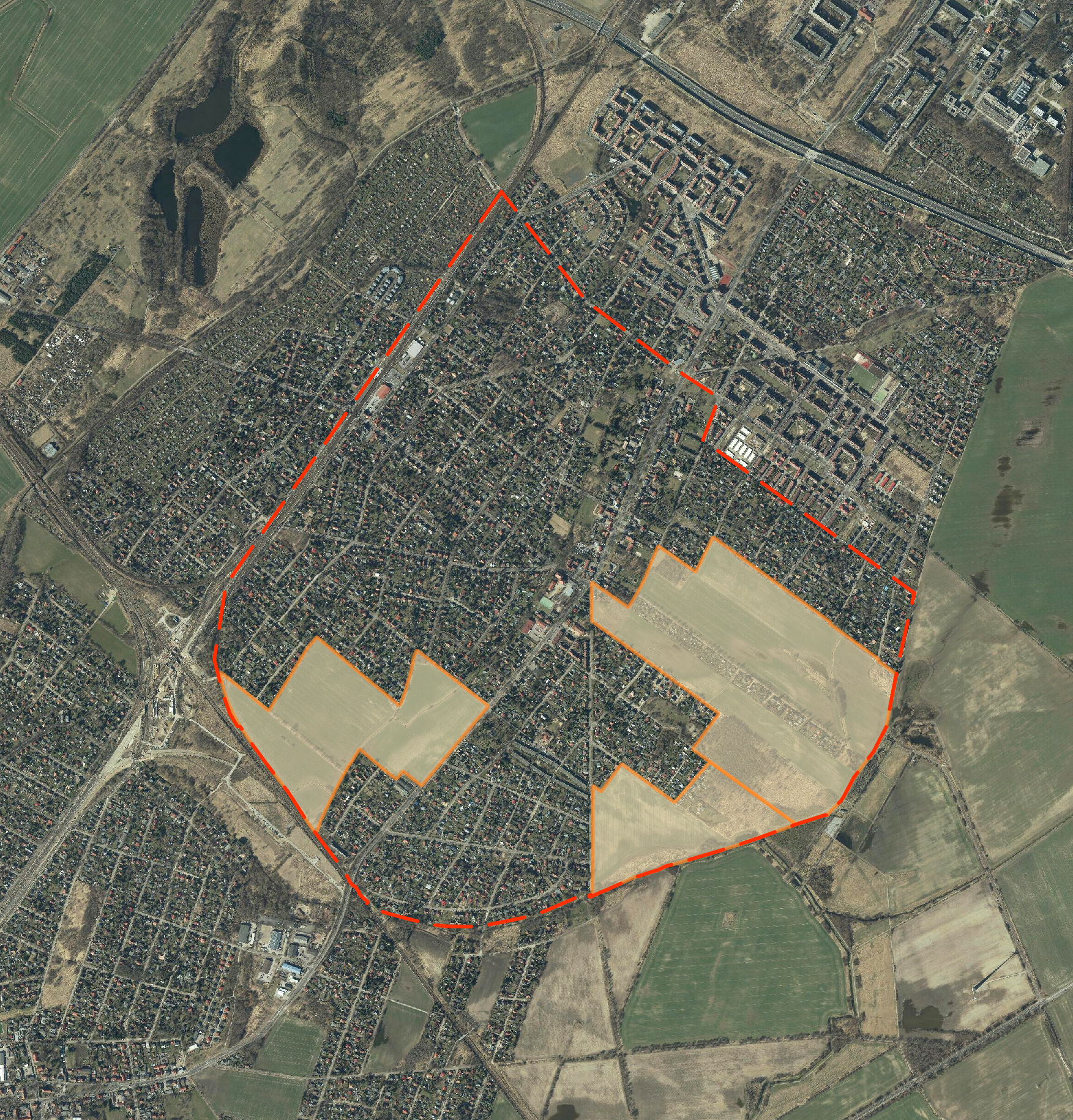 Karow Süd mit Umring und Planflächen