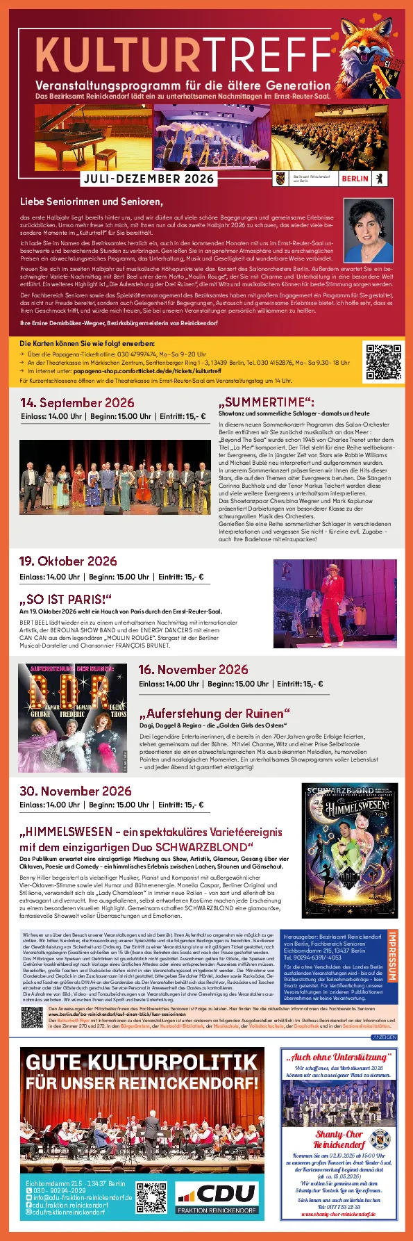 Flyer Kulturtreff 2. Halbjahr 2026