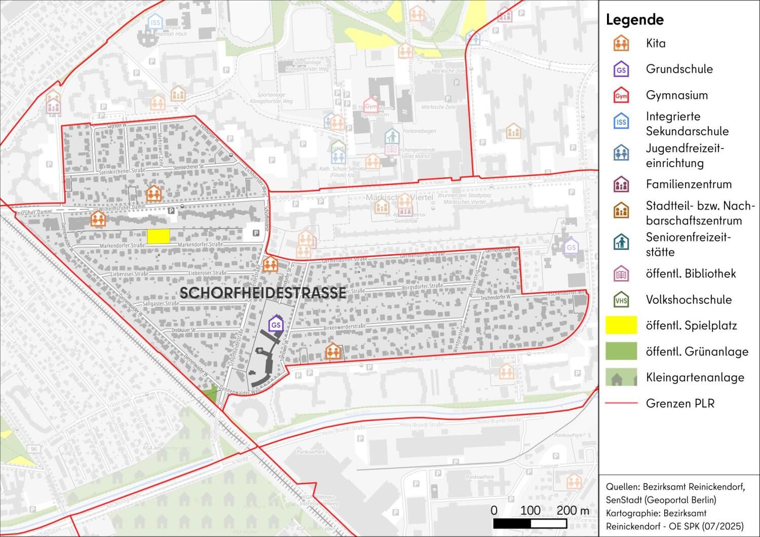 Karte des PLR Schorfheidestraße