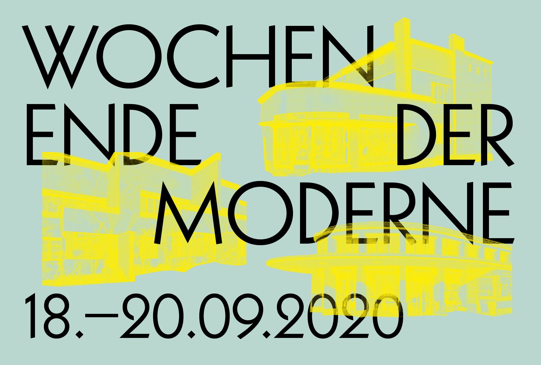 Textgrafik Wochenende der Moderne