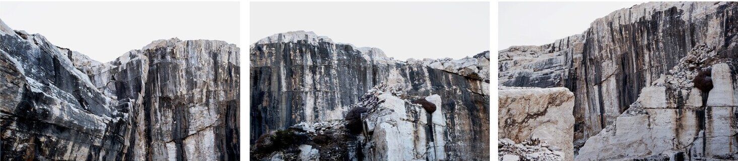 J´ai perdu mon Eurydice, 2025, Μarble Quarry (Triptychon), Fournoi Korseon, 2021—2024, Farbfotografie