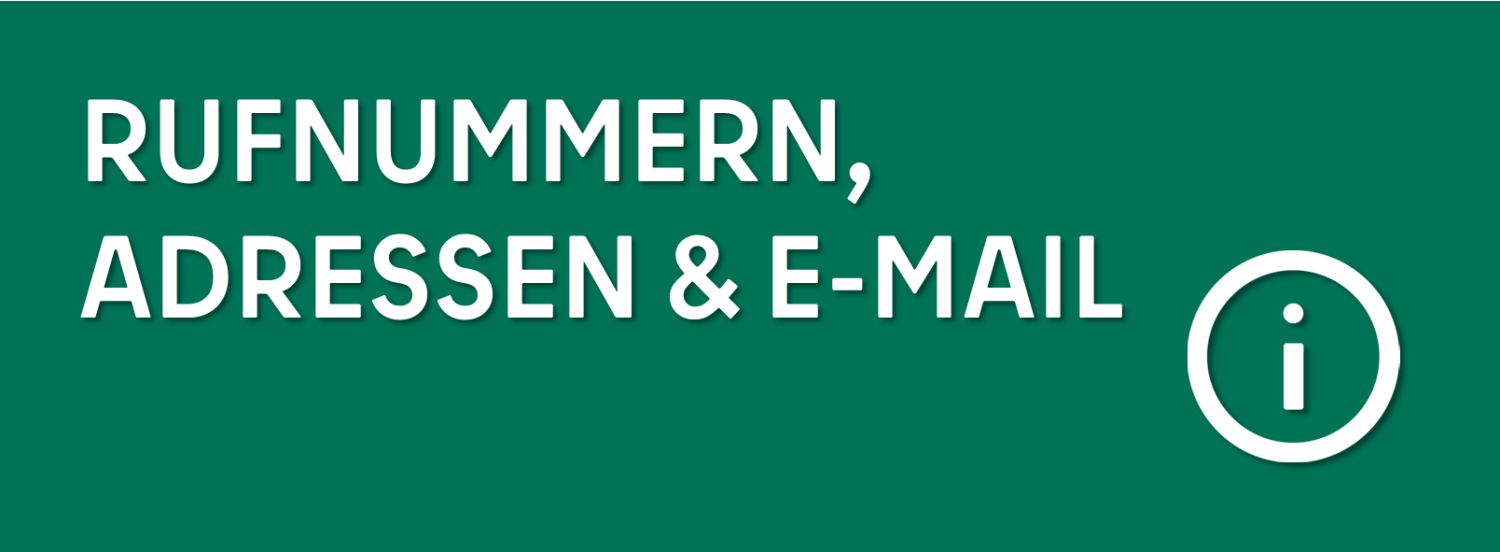 Teaser - Rufnummern, Adressen & E-Mail - Seitenbreite