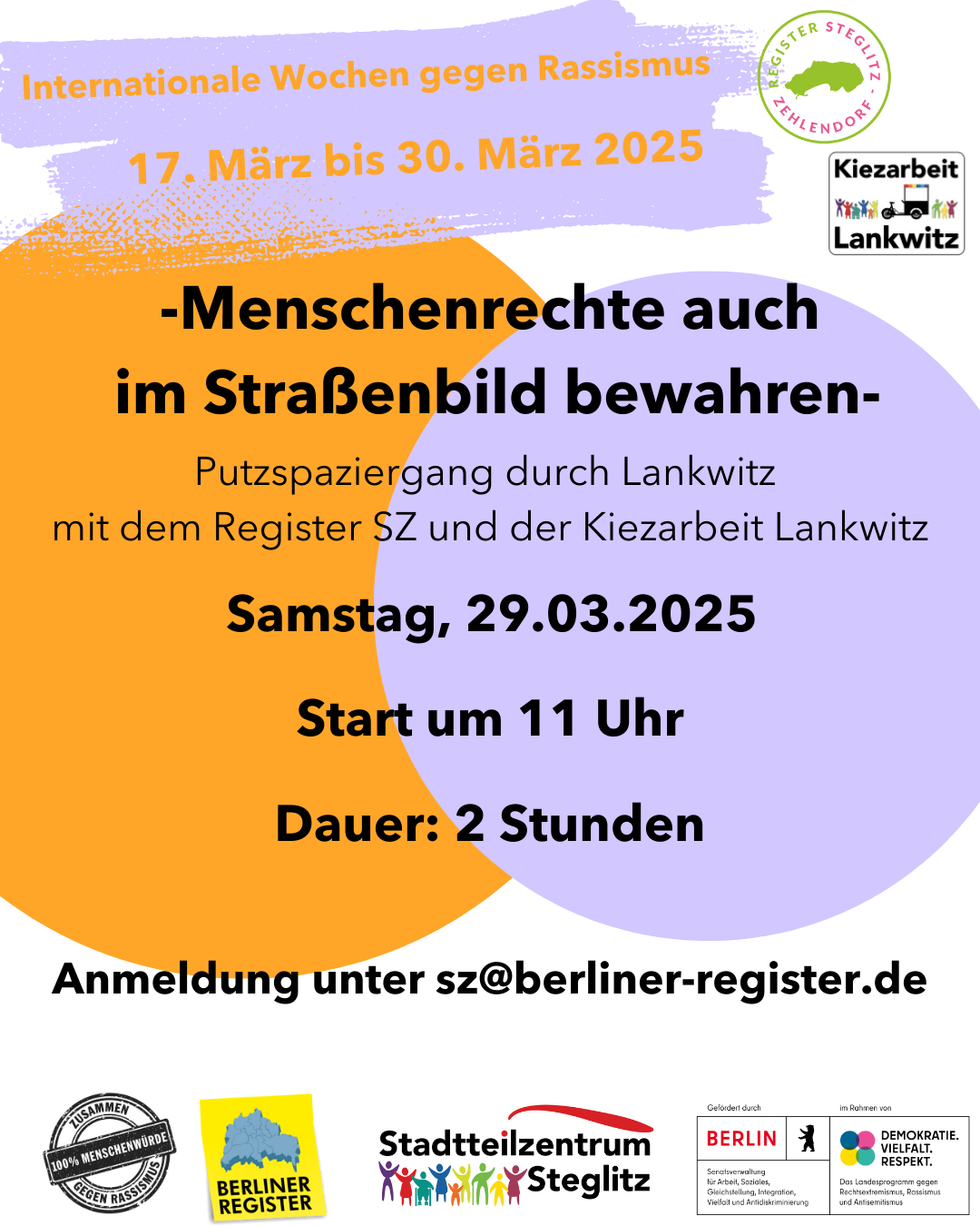 Spaziergang mit dem Register Steglitz-Zehlendorf