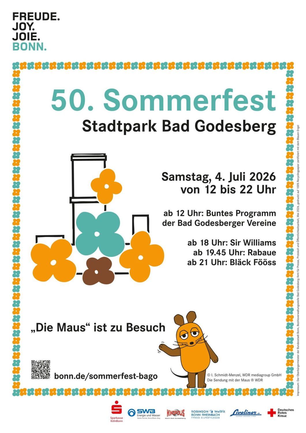 Plakat 50. Sommerfest Stadtpark Bad Godesberg
