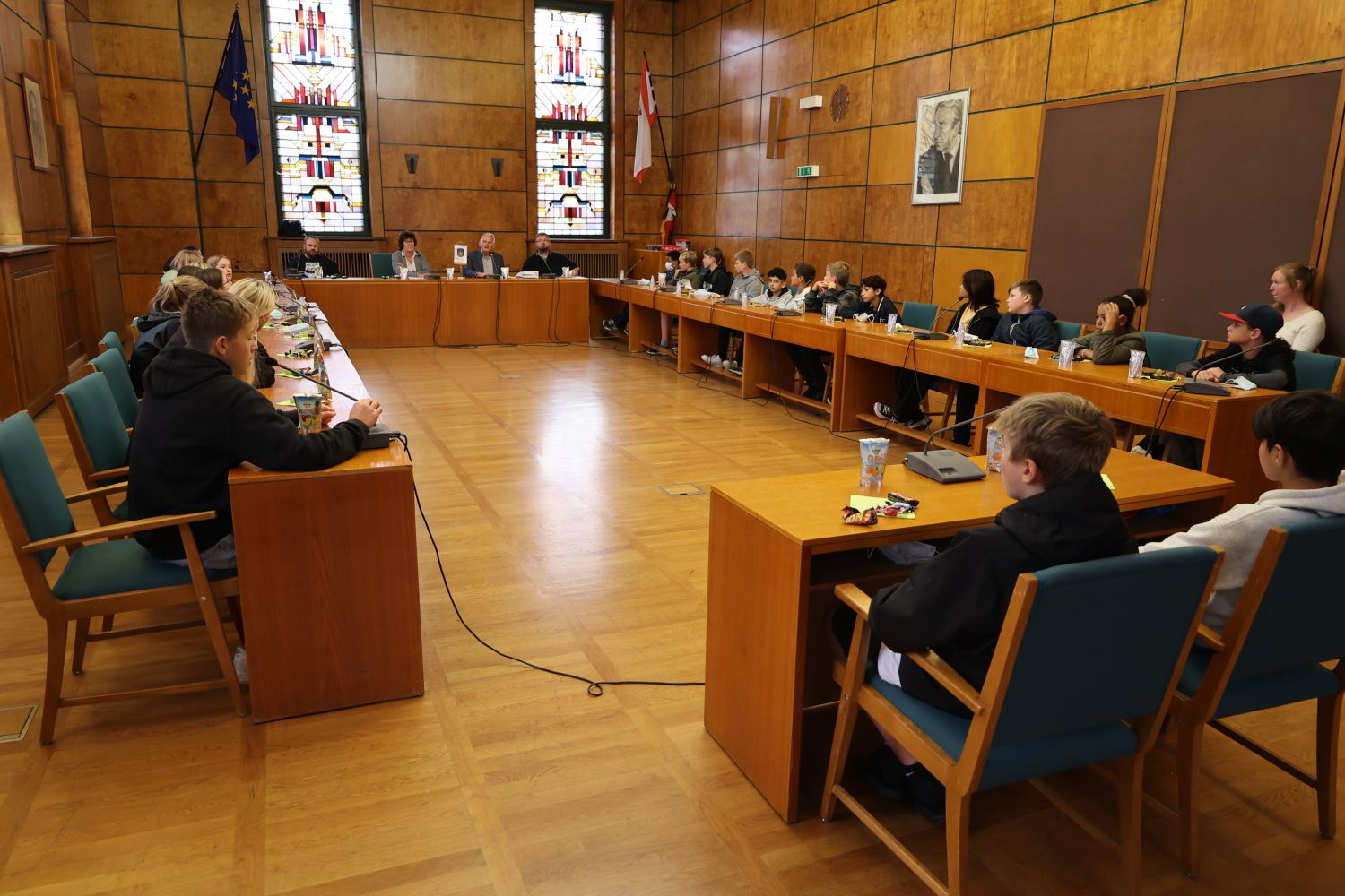 Empfang der dänischen Schülerlotsen bei Bezirksbürgermeisterin Maren Schellenberg