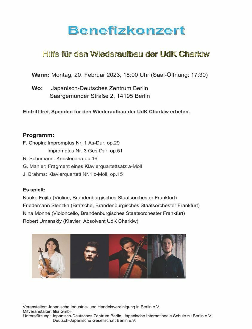 Charkiw-Benefizkonzert am 20.02.2023
