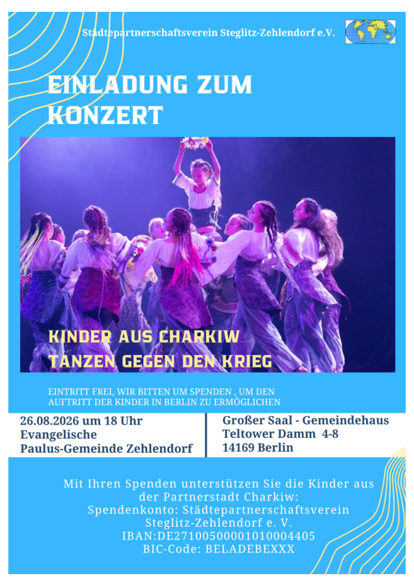 Auftritt Kindertanzgruppe aus Charkiw am 26.08.2026