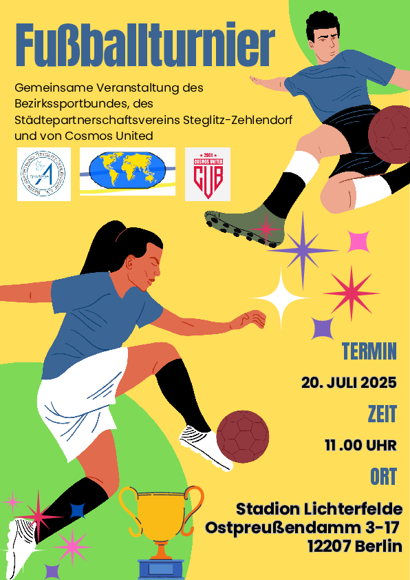 Blue and Red Illustration Football Tournament Flyer Portrait