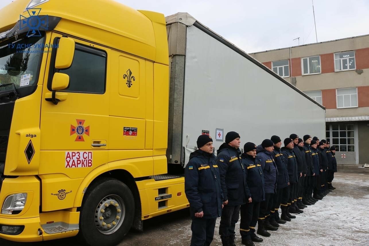 Sattelzug, der mithilfe einer Spende des Städtepartnerschaftsvereins erworben werden konnte