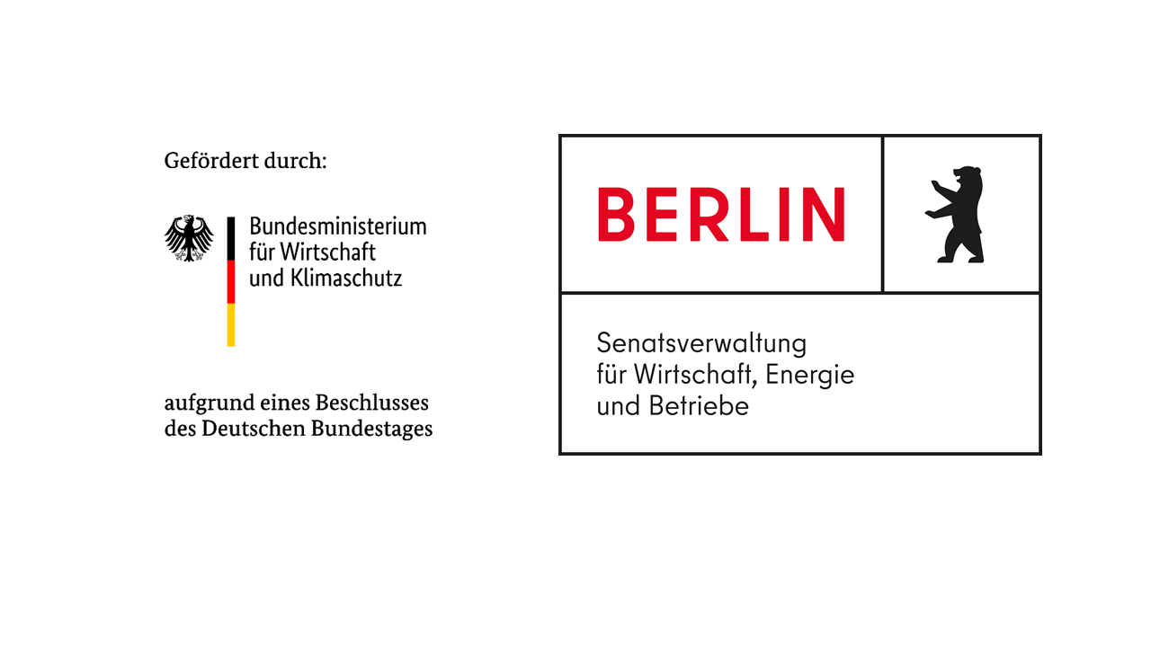 Logo Senatsverwaltung für Wirtschaft, Energie und Betriebe und Logo Bundesministerium für Wirtschaft und Klimaschutz