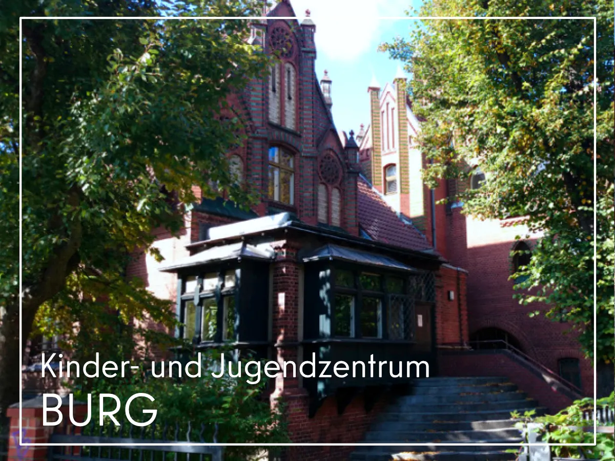 Die Fassade des Kinder- und Jugendzentrums Burg