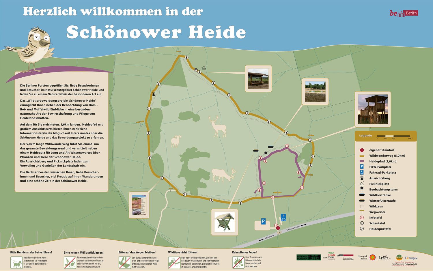Eingangstafel Schönower Heide