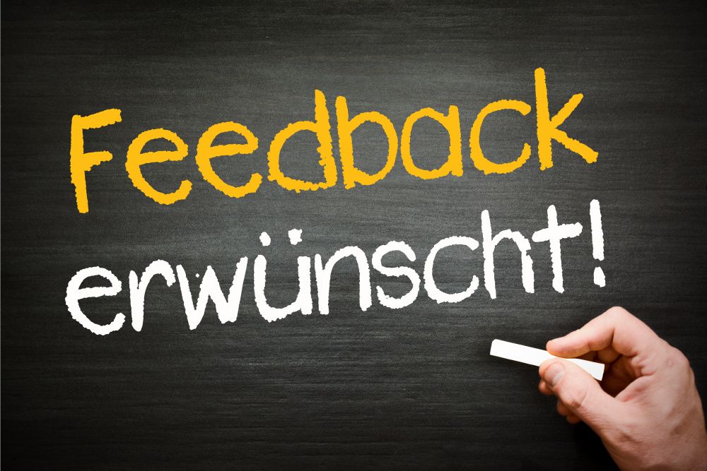 Tafel Schrift Feedback erwünscht