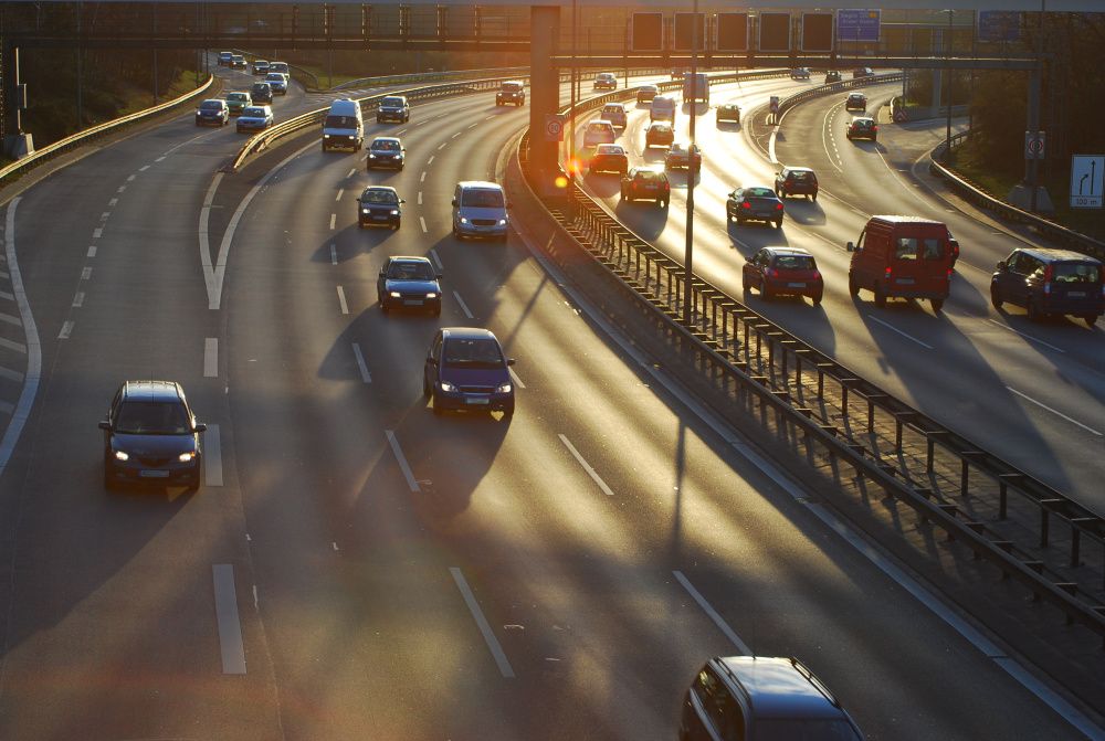 Verkehr auf Berliner Stadtautobahn