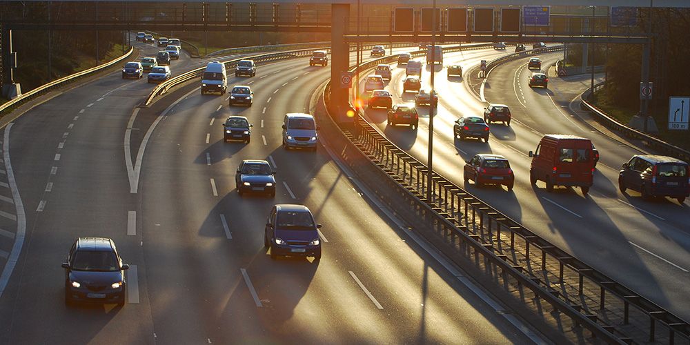 Verkehr auf Berliner Stadtautobahn