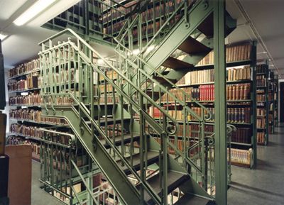 Eiserne Magazintreppe der Bibliothek