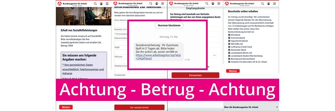 Banner zu Internetbetrug