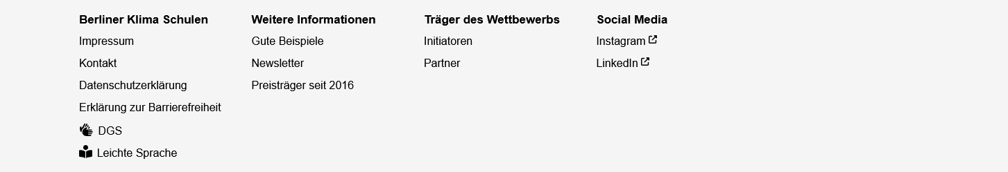 Fußzeile des Wettbewerbs Berliner Klima Schulen