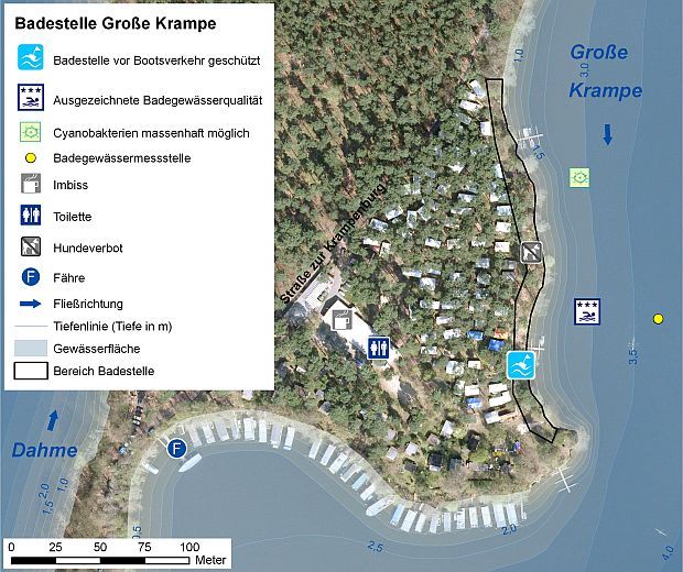 Abb.2: Infrastruktur Badestelle Grosse Krampe
