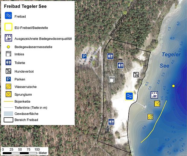 Abb. 2: Infrastruktur des Strandbades Tegelsee