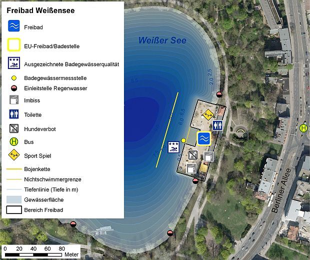 Abb. 2: Infrastruktur des Strandbades Weißensee