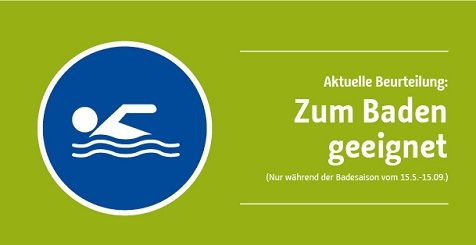 Zum Baden geeignet: grün