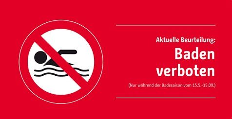 Baden verboten: rot