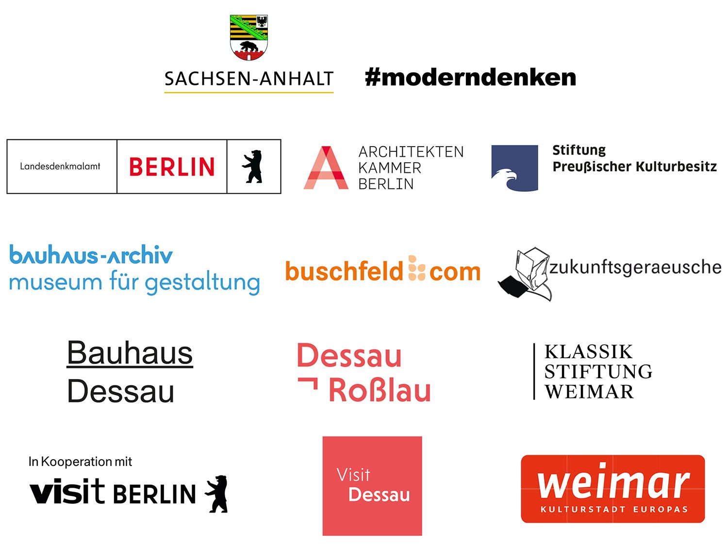 Triennale der Moderne 2025 - Logos Förderer + Partner