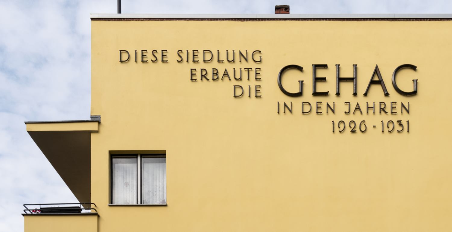 Schriftzug der Gehag Riemeisterstraße 131