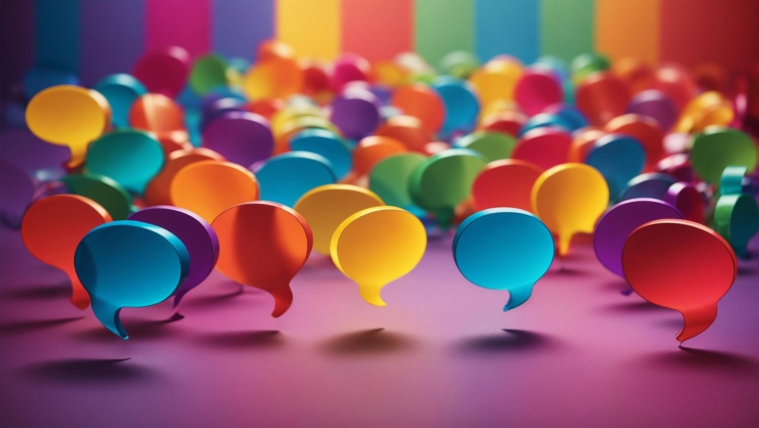 Bunte Sprechblasen